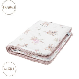 Preschooler's blanket, bamboo - minky Light, 100x150 cm Forest Animals