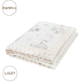 Baby blanket bamboo - minky Light 65x75 cm Geese