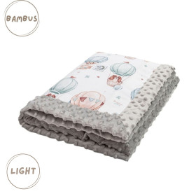 Baby blanket bamboo - minky Light 65x75 cm Puppy