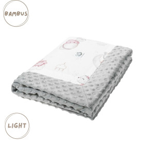 Kocyk niemowlaka bambus - minky Light 65x75 cm Venus