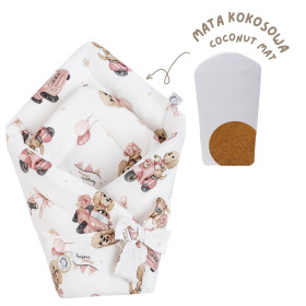 Bambusowy Rożek wiązany z usztywnieniem Bianca 74x74 cm