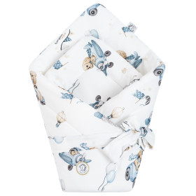 Bambusowy Becik Rożek wiązany Benji 74x74 cm