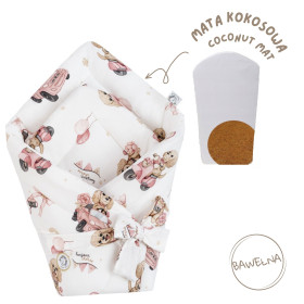 Cotton padded baby horn with coconut mat Bianca 74x74 cm