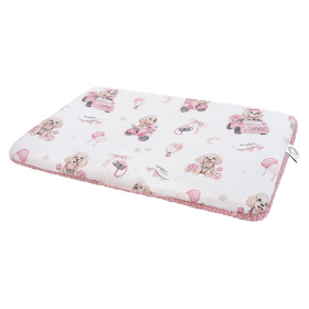 Double-sided cotton & bouclé pillow Bianca 25x30 cm