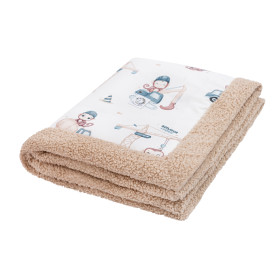 Baby blanket 65x75cm Light cotton& boucle Monkey