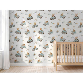 Non-woven wallpaper 100 x 300 cm – roll Village Bears