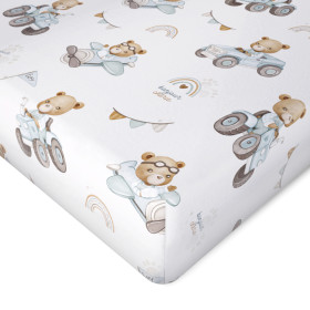 Bed sheet with elastic band 80x180 cm Village Bears