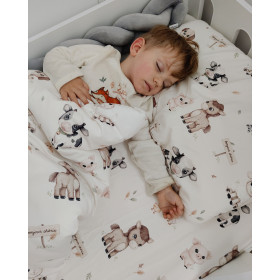 Pościel do łóżka 2 el. (poszewki) 140x200, 50x70 cm Farma