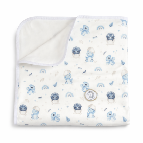 Organic cotton baby blanket, 75×100 cm, Dino