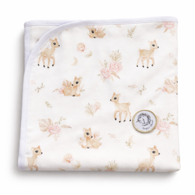 Organic cotton baby blanket, 75×100 cm, Forest Animals