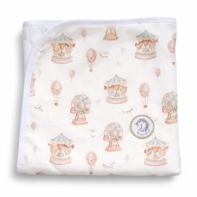 Organic cotton baby blanket, 75×100 cm, Lunapark
