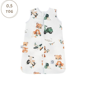 Bambusowy Śpiworek do spania Light 0-3 mc RETRO FOX 0,5 TOG