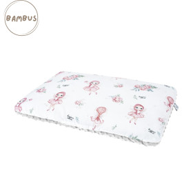 Double-sided Preschooler Pillow Fairies bamboo/minky 25x30 cm