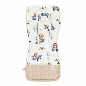 Bamboo&Minky Stroller Insert 5 pt straps Benji