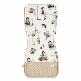 Bamboo&Minky Stroller Insert 5 pt straps Monkey