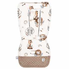 Bamboo Stroller Insert 5 pt straps Safari