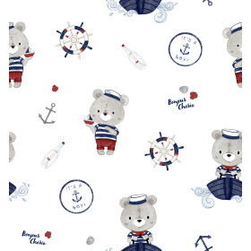 Organic Cotton Ear Muffs, 6-9 Months, Sailor