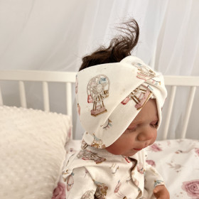 Organic Cotton Interwoven Headband, 3-6 Months, Lunapark