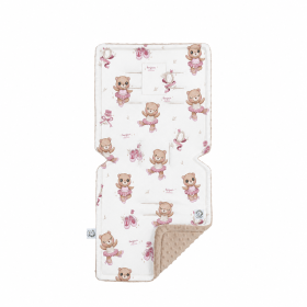 Bamboo & Minky Reversible Stroller Insert, 36x80 cm, Ballerina