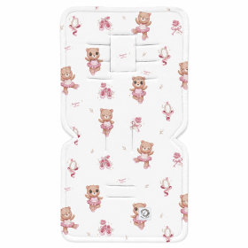 Bawełna&Boucle Wkładka do wózka spacerowego Ballerina dwustronna 36x80 cm