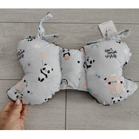 Poduszka Motylek do wózka bawełna-minky Panda balon