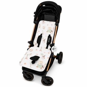 Stroller insert double-sided cotton/minky Paris