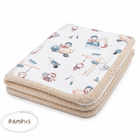 Blanket bamboo - minky 100x150 cm Monkey