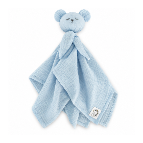 Pielucha muślinowa DouDou Miś Niebieski 63x60