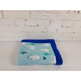 Kocyk Niemowlaka Hola! Lama bawełna/minky 65x75 cm