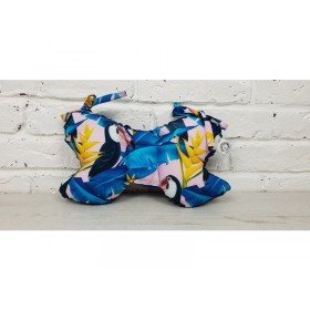 Poduszka do wózka Motylek Tukany bawełna/minky