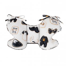 Poduszka Motylek Little Man bawełna/minky