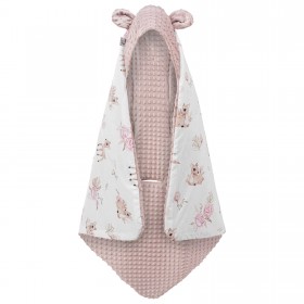 Kocyk do fotelika samochodowego Sarenki bawełna/minky 90x90 cm