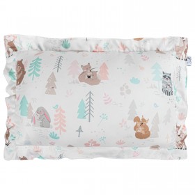 Bawełniana poduszka dekoracyjna z falbaną Animals 50x70 cm