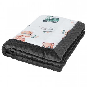 Kocyk Niemowlaka Light Retro Fox bawełna-minky 65x75 cm