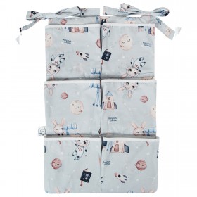 Organizer-przybornik na łóżeczko z kieszeniami Królik Astronom