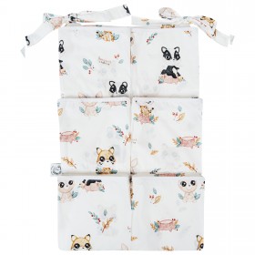 Organizer-przybornik na łóżeczko z 6 kieszeniami Słodziaki