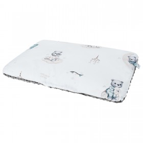 Dwustronna Poduszka Przedszkolaka Misie bawełna/minky 40x60 cm