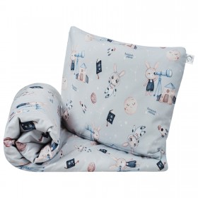 Pościel do łóżeczka 2 el. (poszewki) 100x135, 40x60 Królik Astronom
